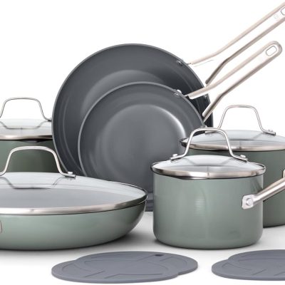 12-piece ceramic non-stick cookware set