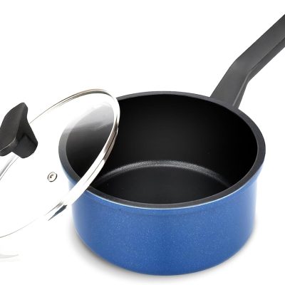 Black non-stick deep stockpot
