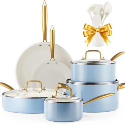 16-Piece Ceramic Cookware Set